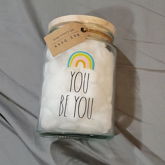 Rae Dunn Other - Rae Dunn YOU BE YOU Cotton Ball Glass Jar New
